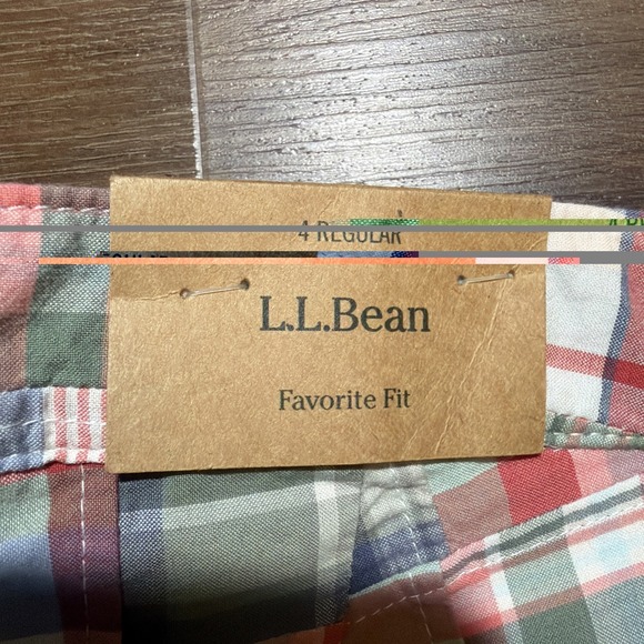 NWT LL Bean Womens Size 4 Multicolor Madras Patchwork Bermuda Shorts NEW Pink - Picture 4 of 6